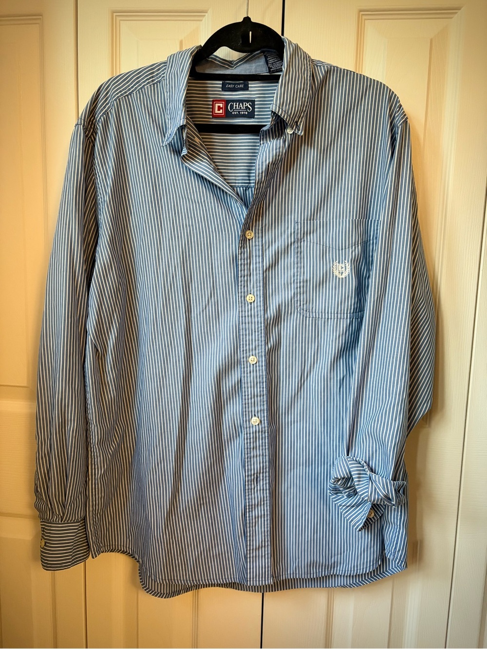 Chaps (Ralph Lauren) Men’s Blue Stripe Button-Down Shirt
